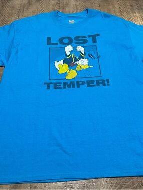 Disney Blue Donald Duck "Lost Temper!" Graphic Tee